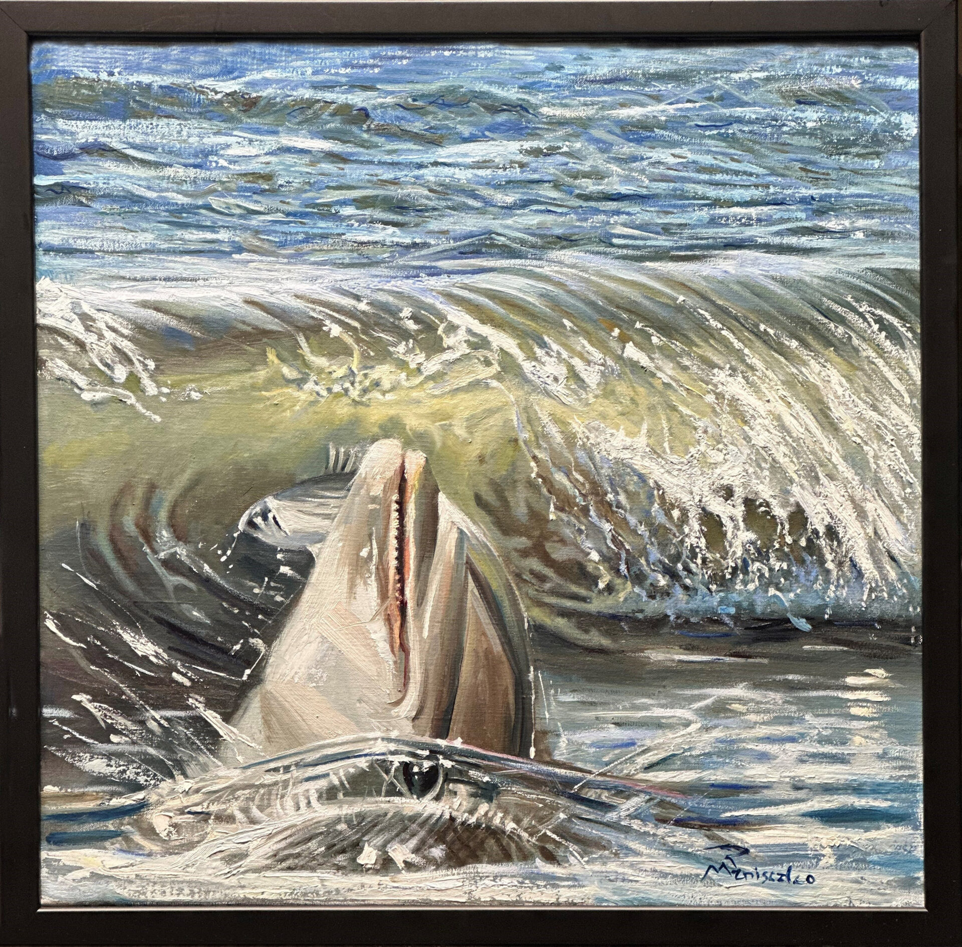 Freedom's Rise - a dolphin catching a fish